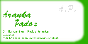 aranka pados business card